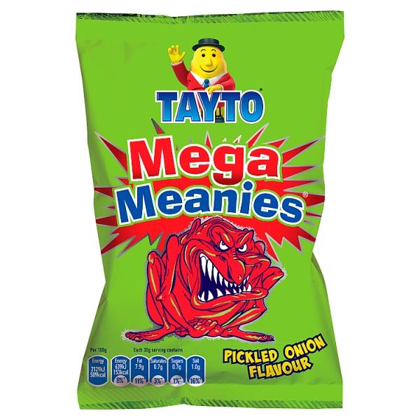 Box of Mega Meanies Pickled Onion | Box of 48 Packets (30g) special offer